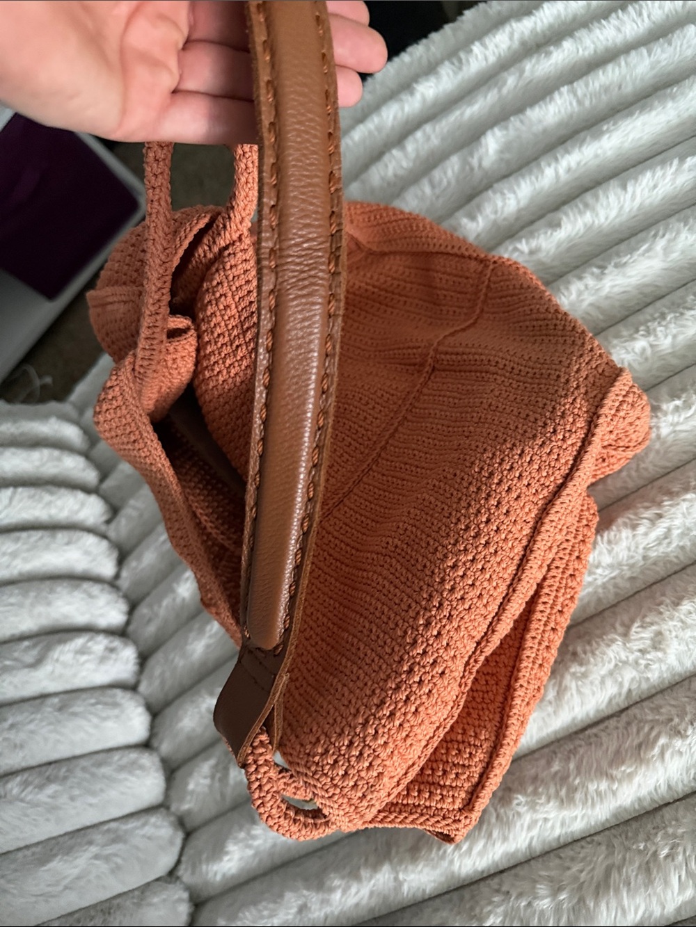 The Sak Crocheted Tote in Terracotta - Picture 5 of 6